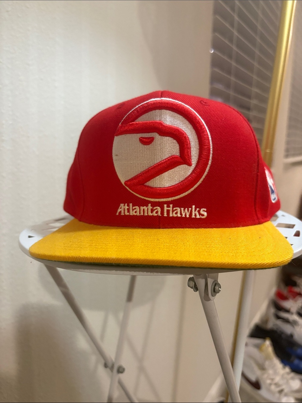 Mitchell & Ness Atlanta Hawks Red and Yellow Snapback